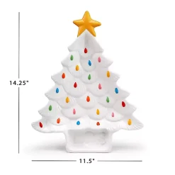 White Christmas Tree Serving Platter