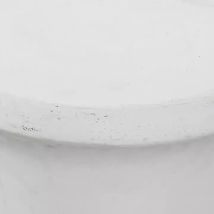 White Clay Hourglass Accent Table