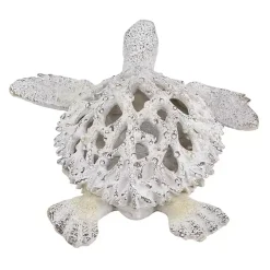 White Coral Reef Sea Turtle Figurine