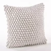 White Crochet Pom Pom Cotton Pillow