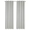 White Faux Suede Blackout Curtain Panel, 63 in.