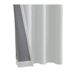 White Faux Suede Blackout Curtain Panel, 95 in.