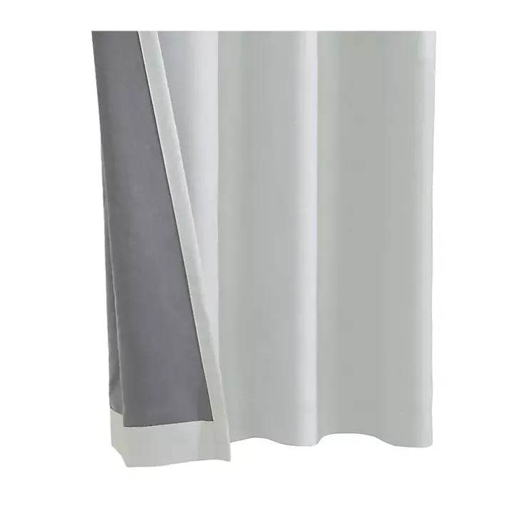 White Faux Suede Blackout Curtain Panel, 95 in.