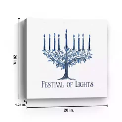 White Festival of Lights Canvas Art Print