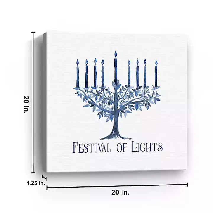 White Festival of Lights Canvas Art Print