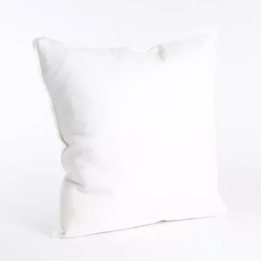White Fringed Edge Pillow