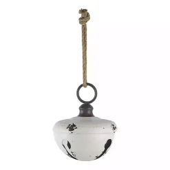 White Iron Bell Christmas Ornament