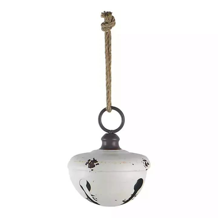 White Iron Bell Christmas Ornament