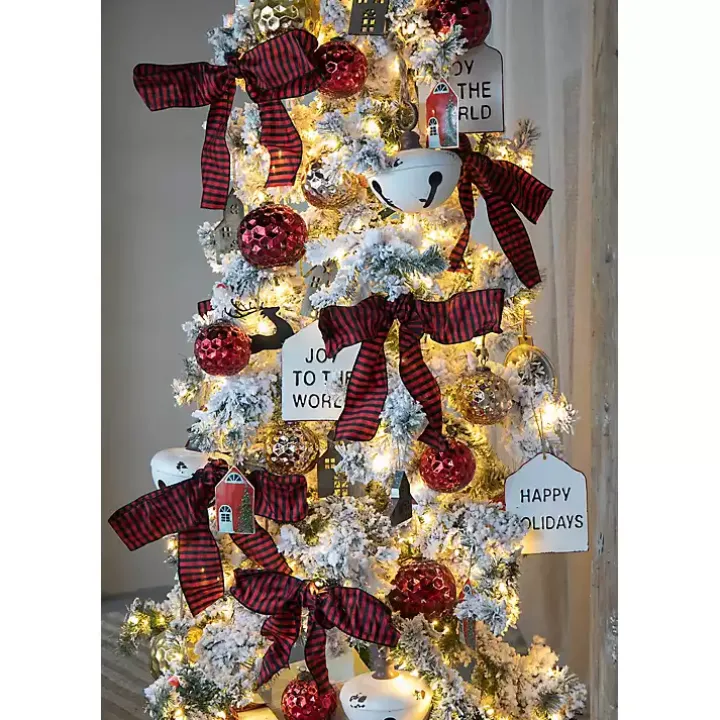 White Iron Bell Christmas Ornament