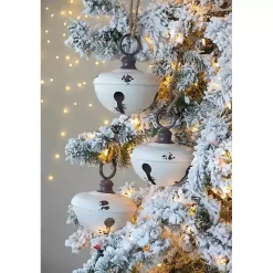 White Iron Bell Christmas Ornament