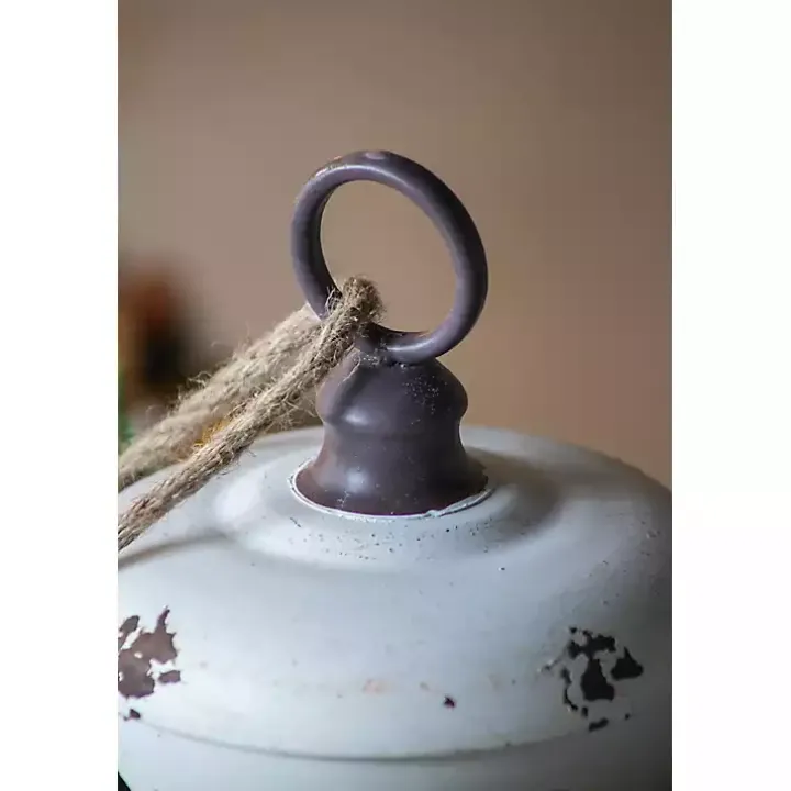White Iron Bell Christmas Ornament