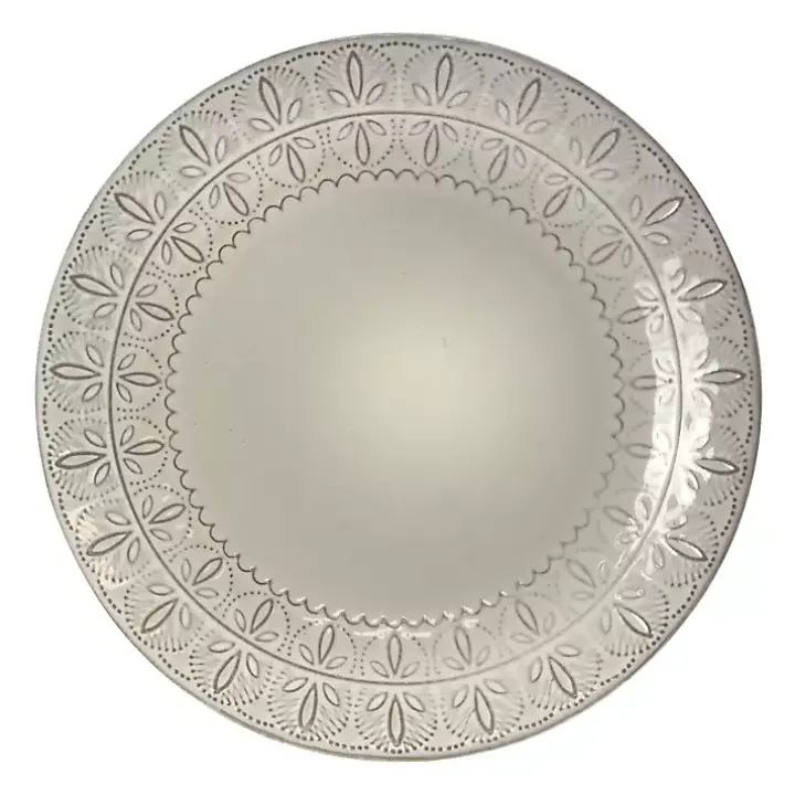 White Lace Embossed 16-pc. Dinnerware Set