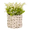 White Lily of the Valley Arrangement in Basket