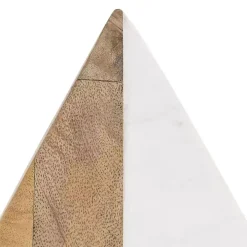 White Marble & Mango Wood Bookends