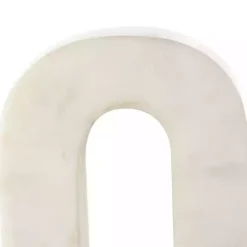 White Marble Arched Bookends, Set of 2