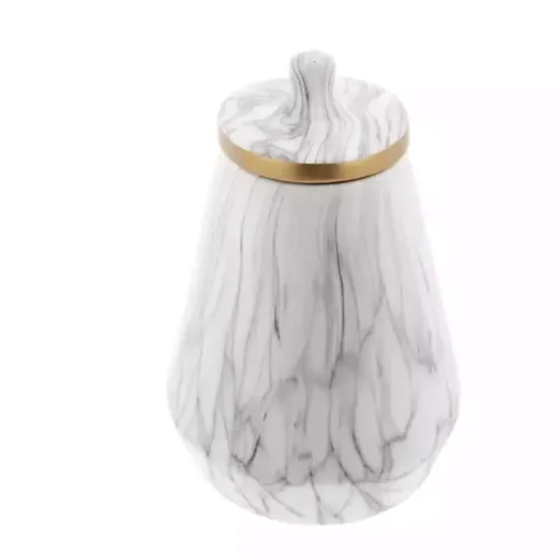 White Marble Oval Jar