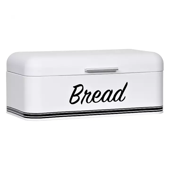 White Metal Bread Box