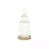 White Metal Lighthouse Lantern, 12 in.