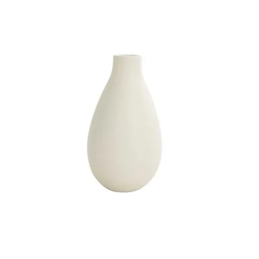 White Minimalist Ceramic Vases, Set of 3