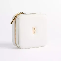 White Monogram B Travel Jewelry Box