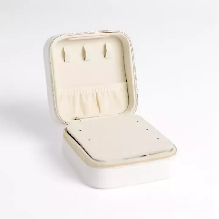 White Monogram M Travel Jewelry Box