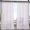 White Outdoor Miami Curtain Panel Set, 96 in.