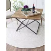 White Reno Woven Round Area Rug, 4 ft.