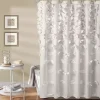 White Riley Cascading Bows Shower Curtain