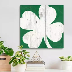White Shamrock Canvas Art Print