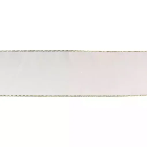 White Shimmer 10 yard Christmas Ribbon