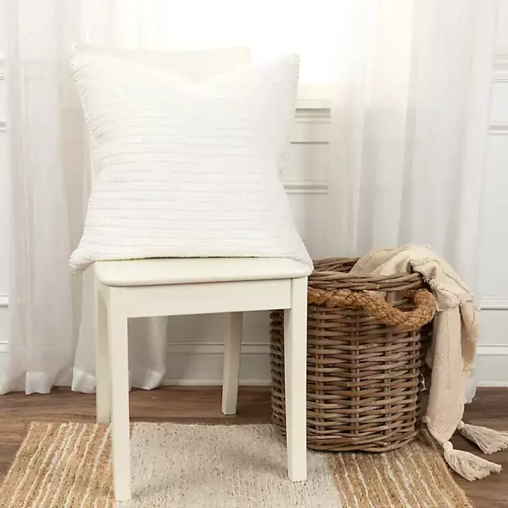 White Simple Texture Pillow