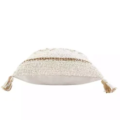 White Textured Diamond Throw Pillow