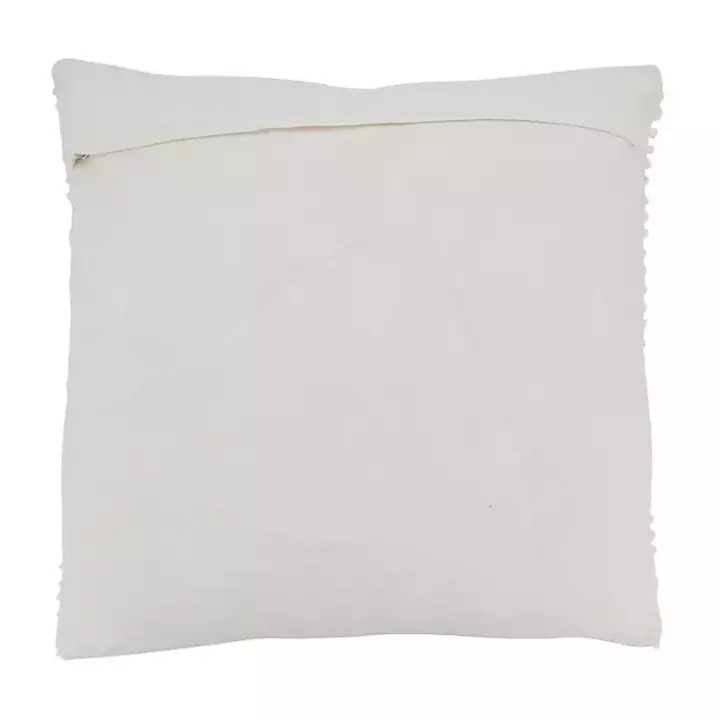 White Textured Woven Diamond Throw Pillow