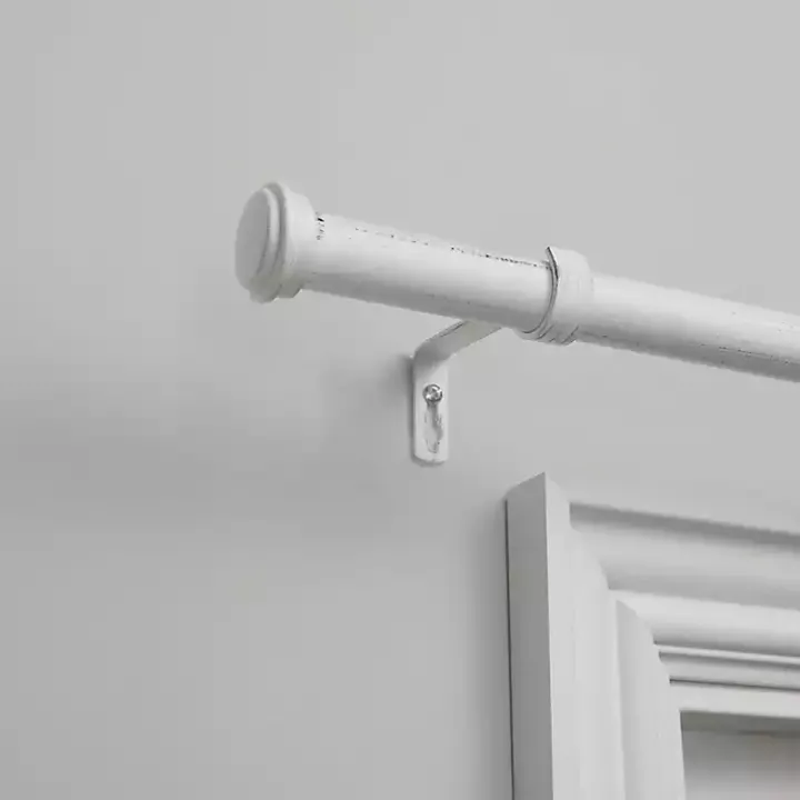 White Topper Outdoor Curtain Rod, 160 in.