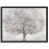 White Tree Blossoms Framed Canvas Print