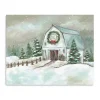 White Winter Barn Canvas Art Print, 30x24 in.
