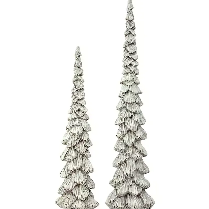 White Winter Forest Trees, Set of 2