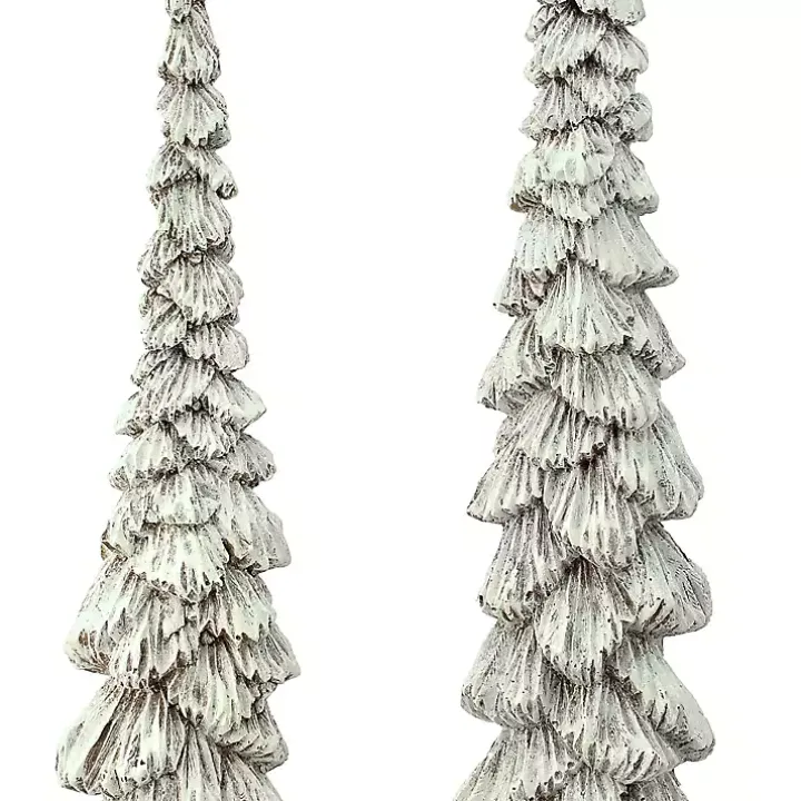 White Winter Forest Trees, Set of 2