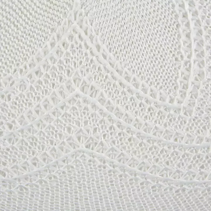 White Woven Round Placemats, Set of 6