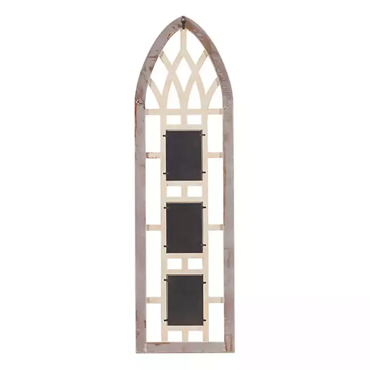 Whitewash Window Arch 3-Opening Collage Frame