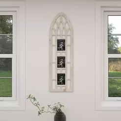 Whitewash Window Arch 3-Opening Collage Frame