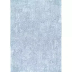 Whitlow Blue Shag Washable Area Rug, 6x9