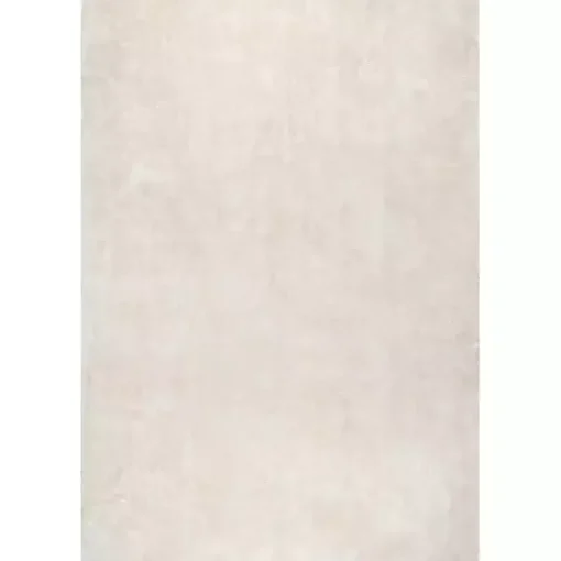 Whitlow Cream Shag Washable Area Rug, 5x8