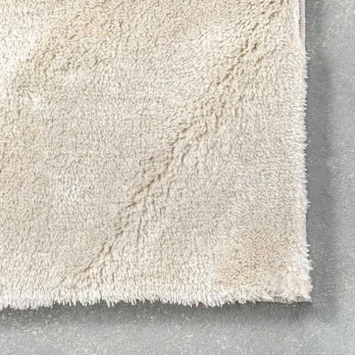 Whitlow Cream Shag Washable Area Rug, 5x8