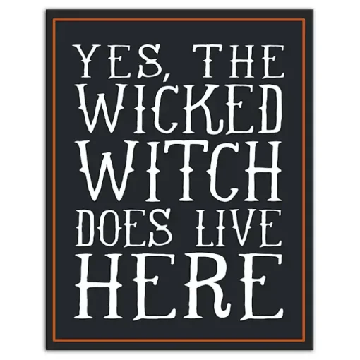 Wicked Witch Lives Here Canvas Art Print