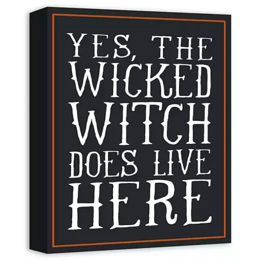 Wicked Witch Lives Here Canvas Art Print