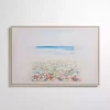 Window with a Beach View Framed Canvas Art Print