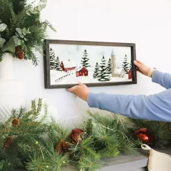 Winter Houses Framed Art Print