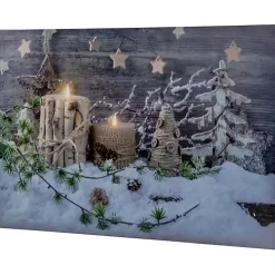 Winter Star LED Canvas Art Print