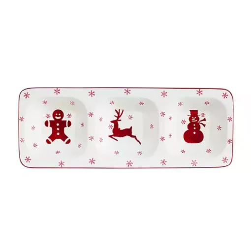 Winterfest 3-Section Serving Dish